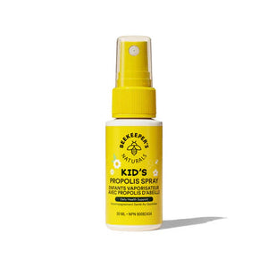 Beekeeper's Propolis Throat Spray for Kids is a natural, child-friendly throat spray designed to soothe irritation, support immune health, and provide protection against common infections. This formulation contains propolis, a bee-derived substance with natural antimicrobial and anti-inflammatory properties, but it’s specifically made to be gentle and safe for children.