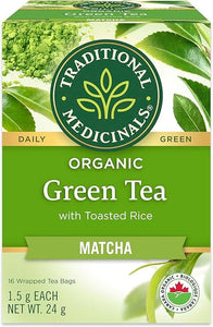 Organic Green Tea with Toasted Rice - 16 Sachets Vitamins & Supplements Traditional Medicinals 