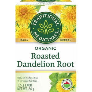 Organic Roasted Dandelion Root Tea - 16 Sachets Vitamins & Supplements Traditional Medicinals 